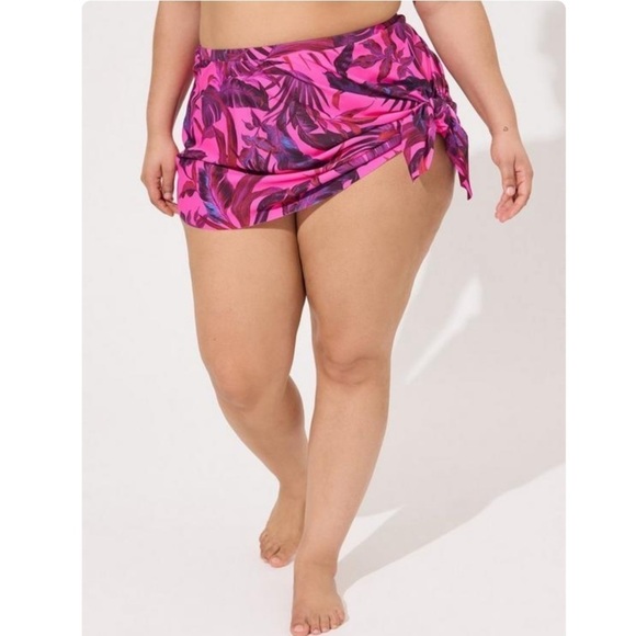 TORRID 4 swimsuit 2 piece pink tropical - Picture 7 of 13